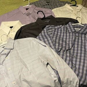 7 Dress Shirt lot Michael Kors, UNTUCKit, Calvin Klein etc Dress Shirts